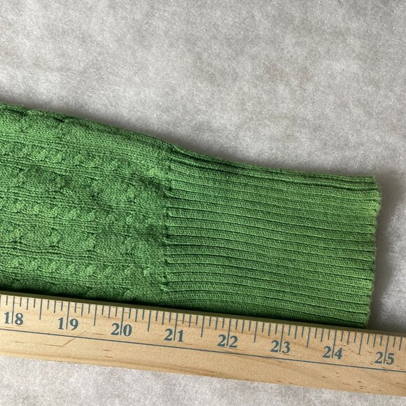 Vintage Old Navy Womens Green Scoop Neck Long Sleeve Cable Knit Sweater Size L - Picture 9 of 10